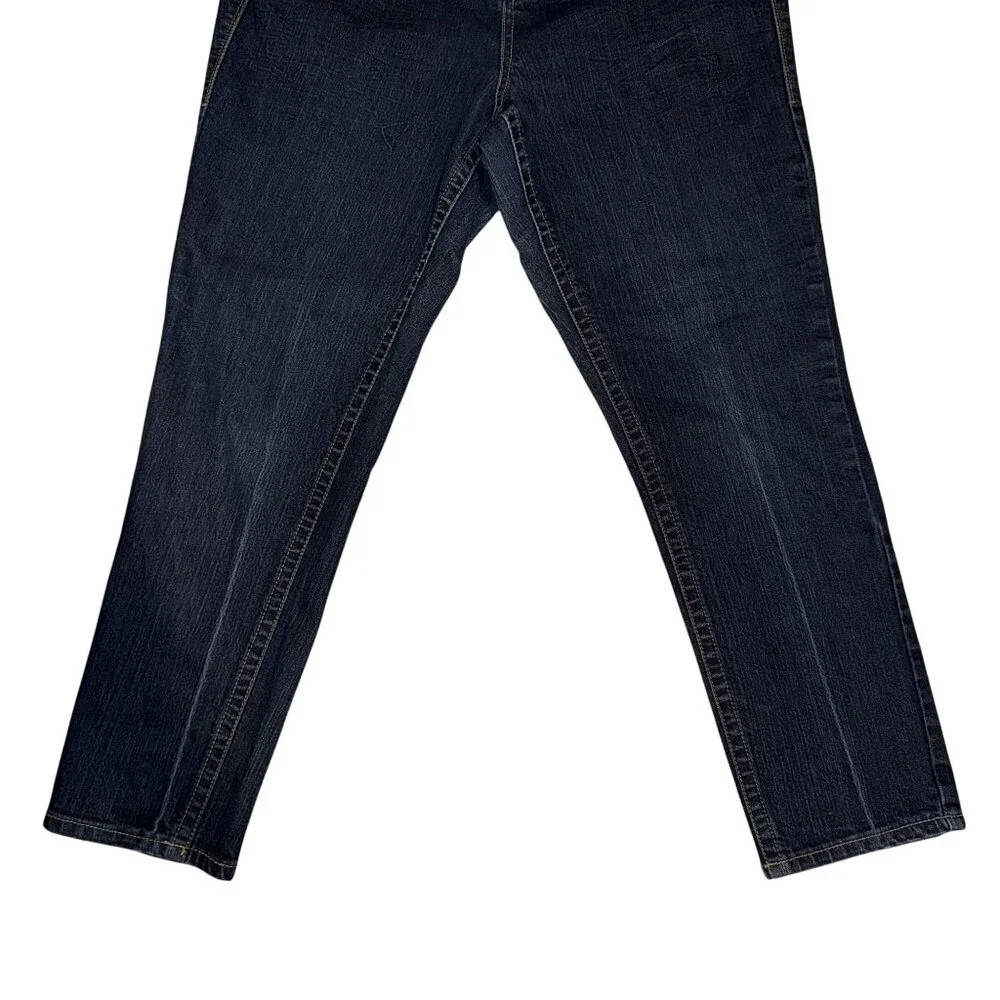 Torrid Plus Size Bootcut Jeans Womens 16 28 Blue Denim Stretch Dark Wash Pockets - Picture 4 of 8